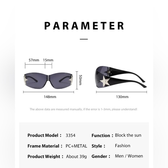 Punk Sports Sunglasses Women Brand Designer Wrap Around SunGlasses UV400 Eyewear - Picture 7 of 7